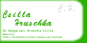 csilla hruschka business card